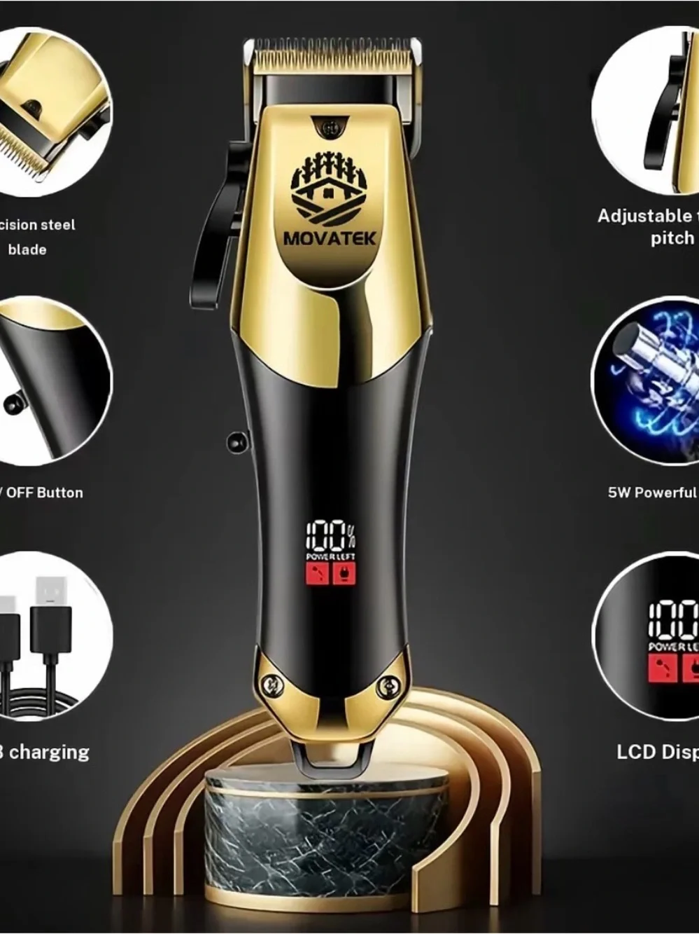 Gold Men's Rechargeable Trimmer Kit -